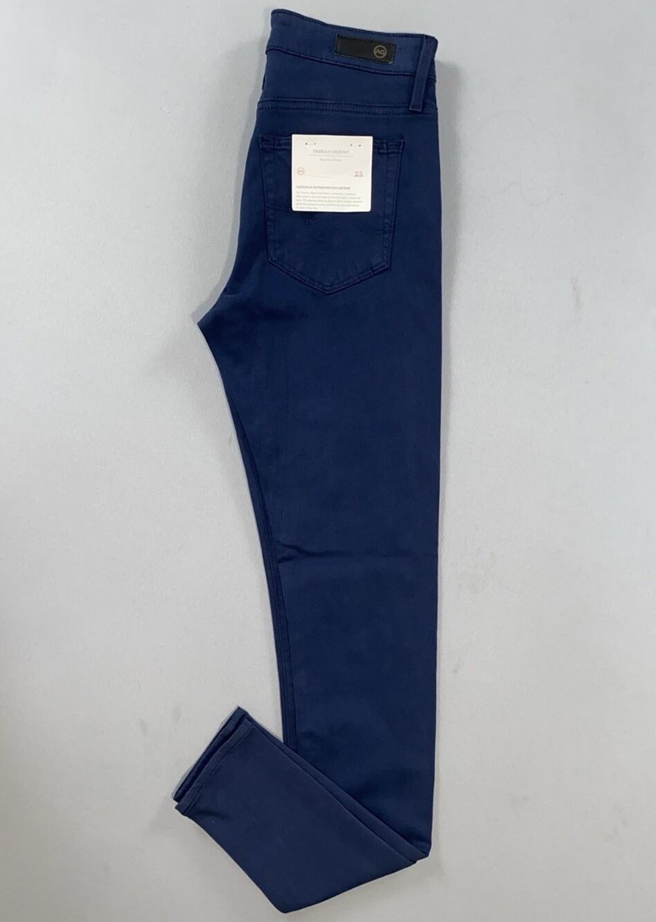 AG The Farrah Skinny Luscious Superstretch Sateen Jeans. Blue, Women's 25. NWT!